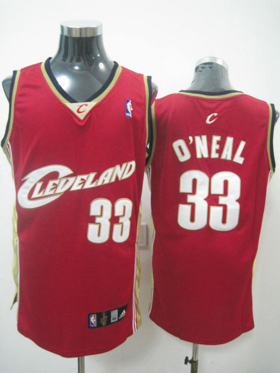 Cleveland Cavaliers O'Neal Red White Yellow Jersey